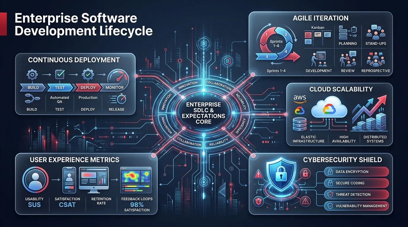 Software Development Lifecycle and Expectations Infographic